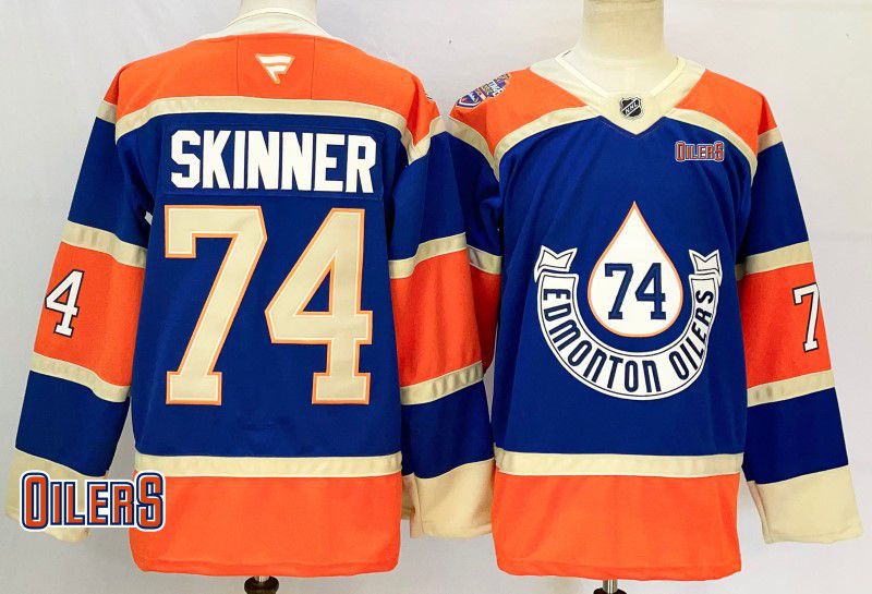 Men Edmonton Oilers #74 Skinner Blue Fanatics 2025 NHL Jersey style 2->detroit red wings->NHL Jersey